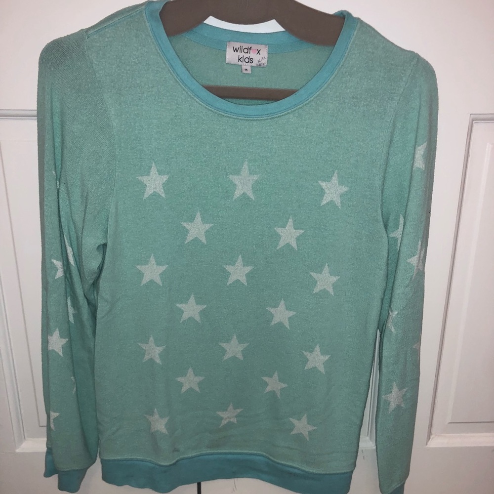 WILDFOX Turquoise Star Sweater